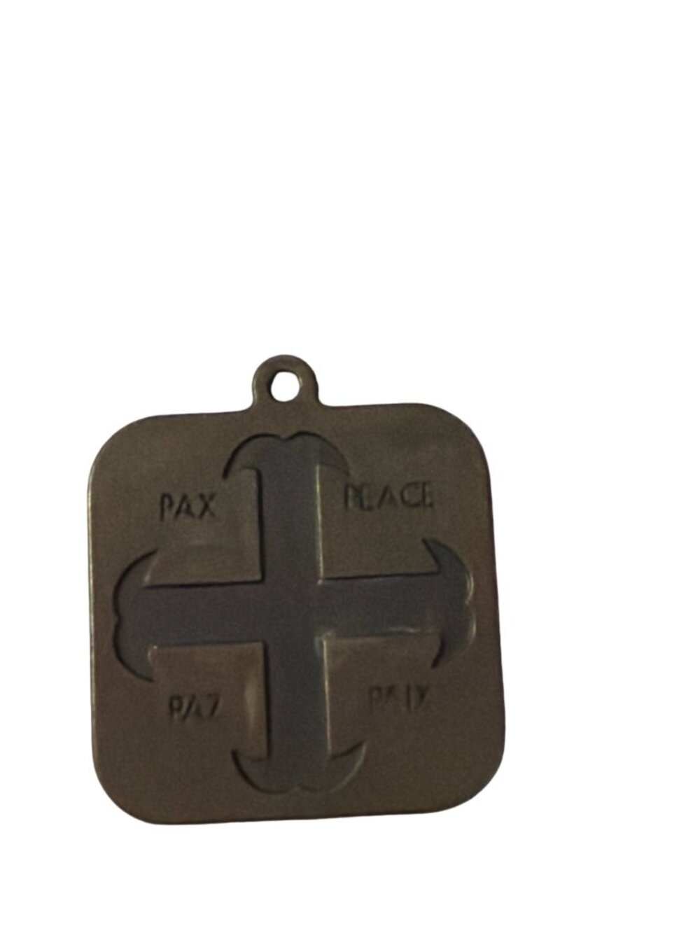 Vintage 1960s St. Benedict’s Abbey Peace Medal Pendant Pax Paz Paix Ora Et Labor
